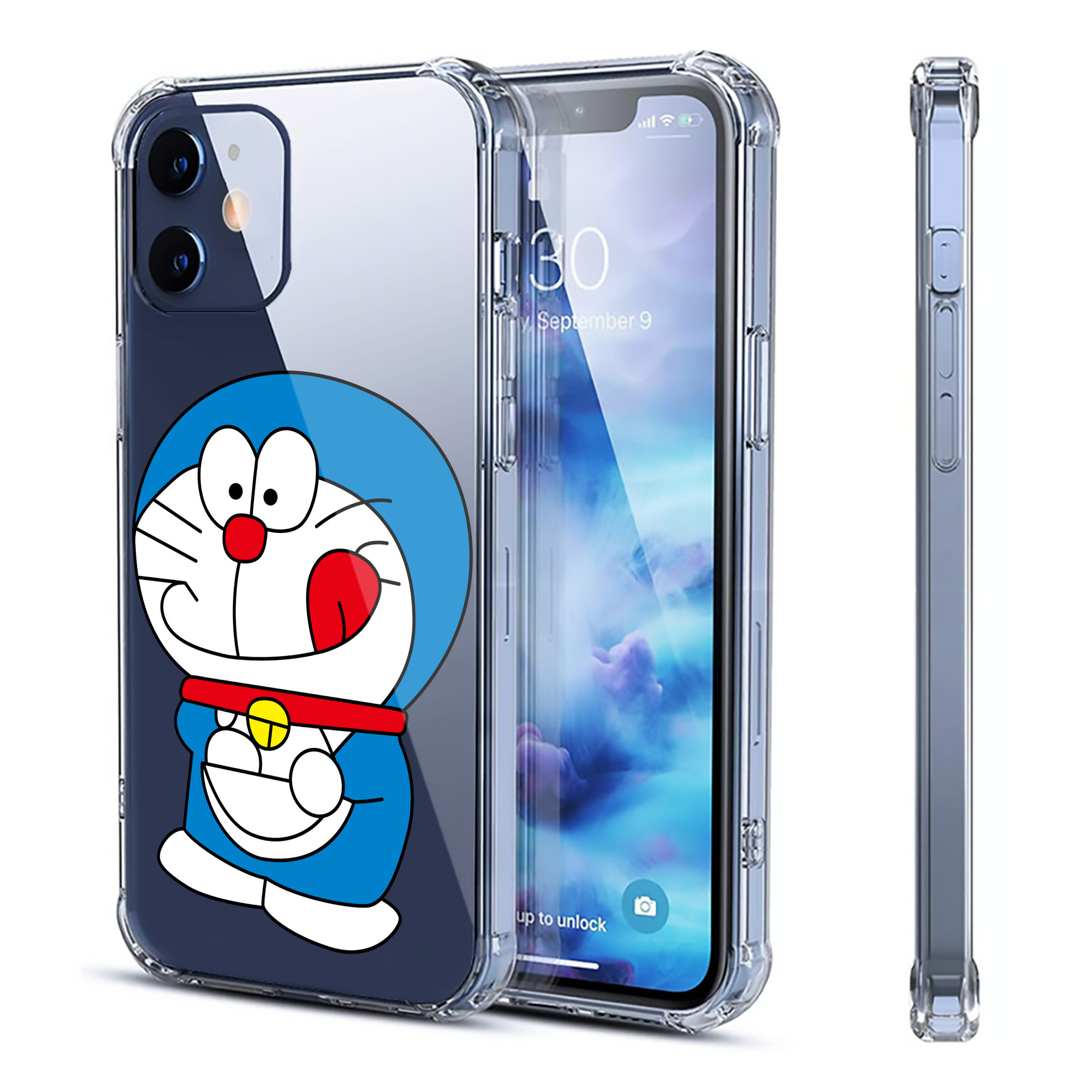 （画像用） ドラえもん Doraemon 【iPhone 12シリーズ対応】透明スマホケース（クリアソフトケース）